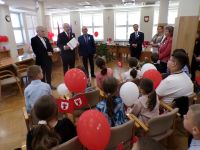 Uczniowie klas II i III w Urzędzie Miejskim.
