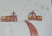 Szkic górskiego krajobrazu.