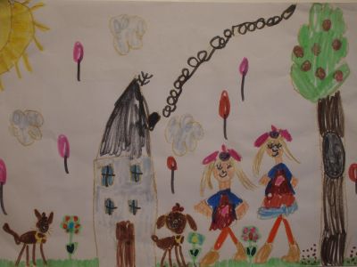 1. Szkic Zabawy na dworze - Antonina Walczyńska