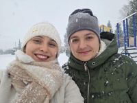 6. Pani Dominika i Pani Kasia na zimowym spacerze